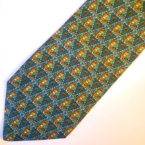Salvatore Ferragamo necktie animal print motif. Like new condition